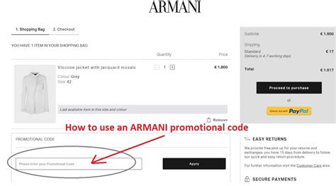 codici sconto armani